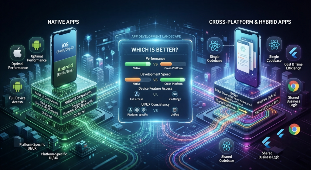 Cross Platform or Hybrid Apps vs. Native Apps